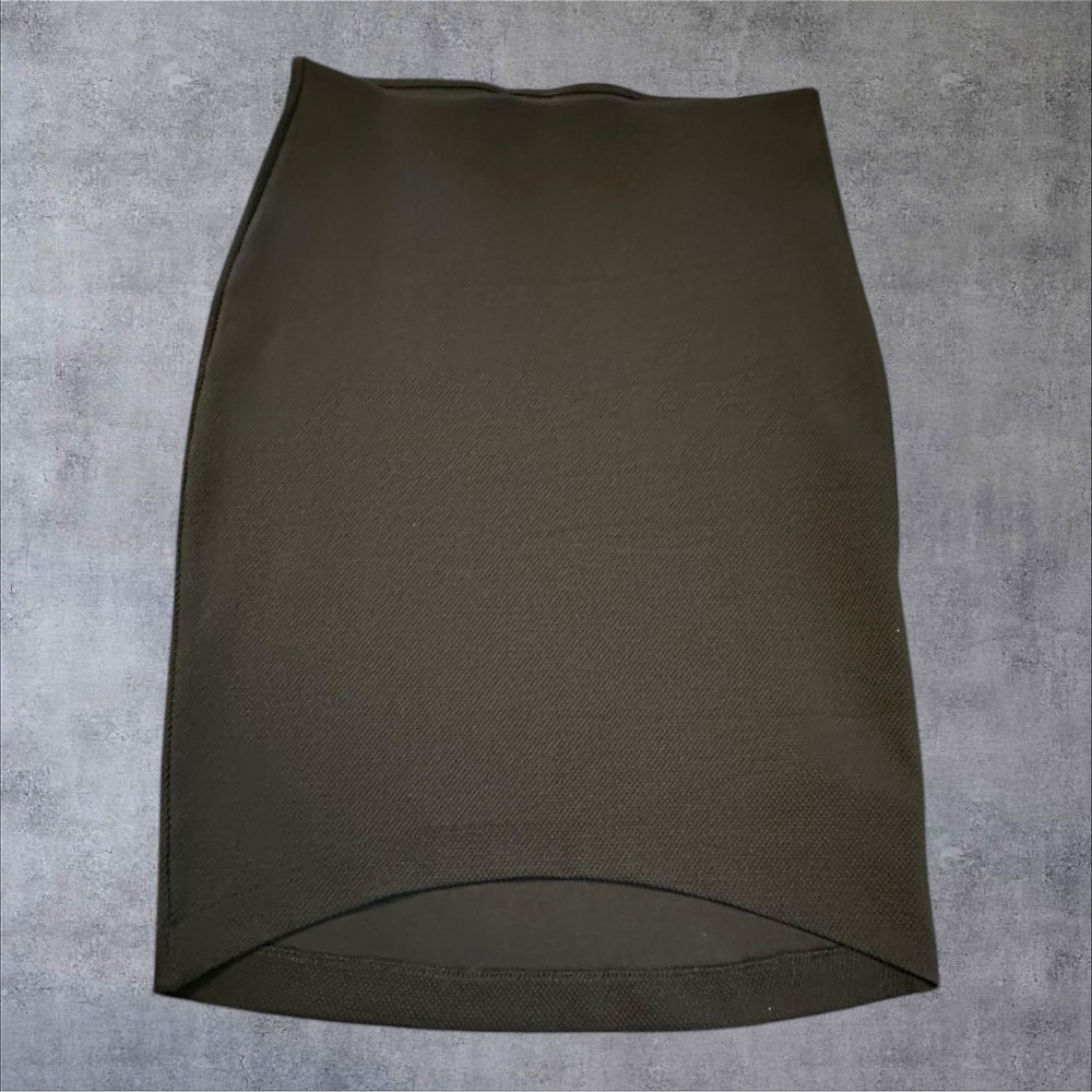 H&M Black Stretch Pencil Skirt Womens Medium Bodycon Knee Length‎